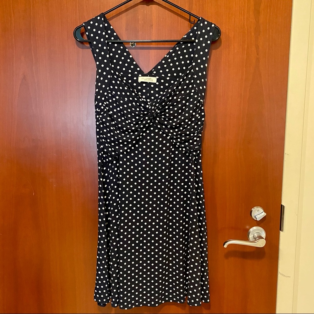 Polka dot swing dress